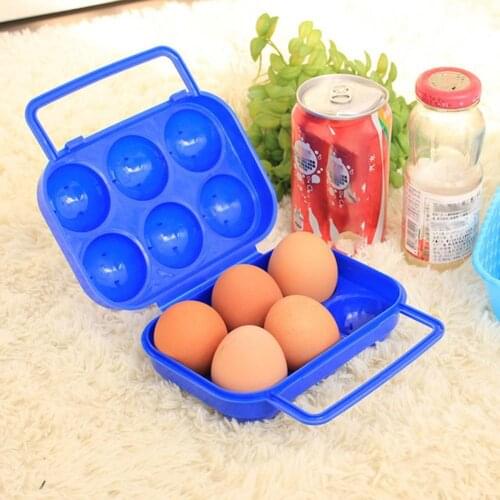 Portable 6 Grids Outdoor Picnic Folding Egg Storage Case Box Holder Container kKitchen Convenience Organizer Storage Container