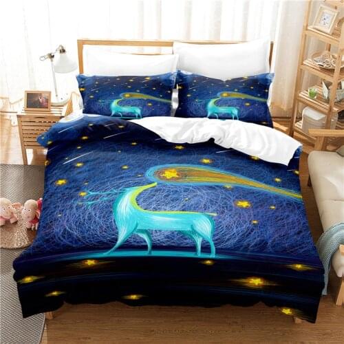Lovely Elk Bedding Set Duvet Cover Set 3d Bedding Digital Printing Bed Linen Queen Size Bedding Set Fashion Design