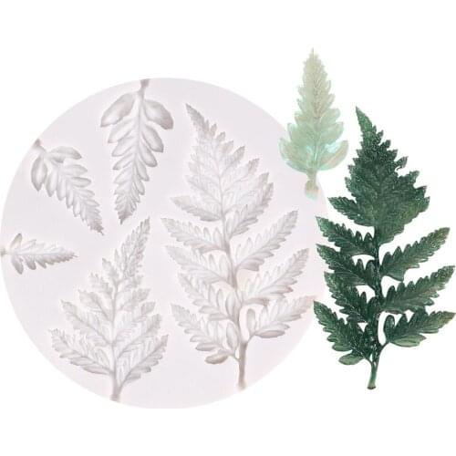 Leaf silicone chocolate mold Mimosa fondant cake mold 3D leaf dessert cake decoration accessories DIY baking tools