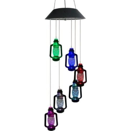 Modern LED Solar Sensor Powered Decorative Windchime Hanging Wind Chimes Light