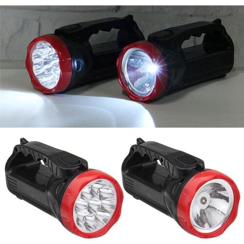 Super Bright Rechargeable 1 Or 9 LED Handheld Portable Flashlight Searchlight For Outdoor Camping Travel