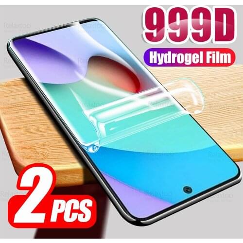 2pcs Full Curved Hydrogel Film For Xiaomi Redmi 10 Protective Film For Redme 10 Redmi10 Soft Screen Protector Not Tempered Glass