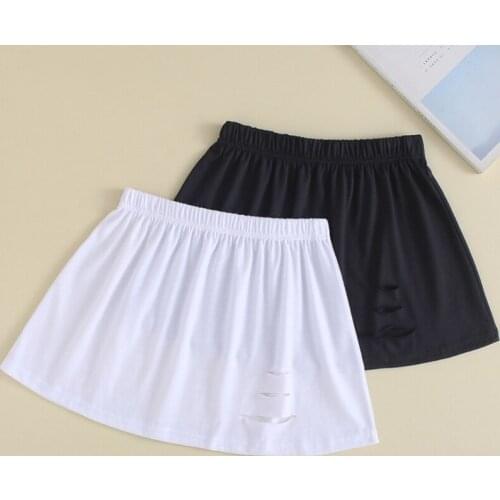 2021 Women Ripped Holes Shirt Extender Adjustable Layered Faux Top Lower Basic Sweep Half Slips False Hemline Mini Skirt