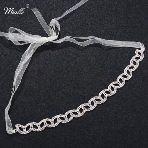 Miallo Full Austria Rhinestone Rose Gold Bridal Headband Hair Jewelry Women Hair Chain Headpieces Accessories Wedding Tiara