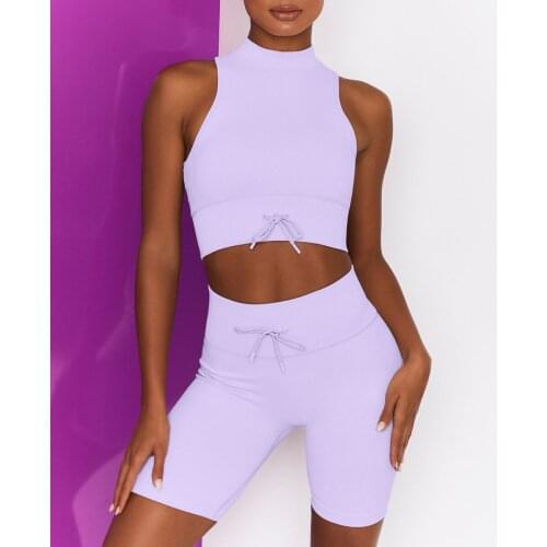 Women Yoga Suit Workout Gym Set Seamless Bra Shorts Leggingd 2 Pieces Fitness Running Clothing Sexy Breathable Sportswear 2021