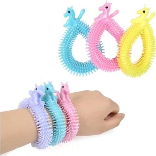 1pcs Worm Noodle Stretch String TPR Rope Toys String Fidget Autism Vent Toys Random Color