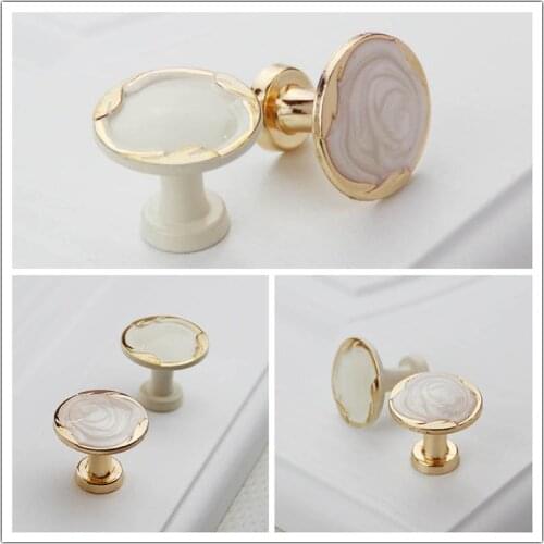 1PC European Style Golden Circular Cabinet Knobs Fashion Creative Door Handles Drawer Pulls Furniture Handle Hardware Home Decor