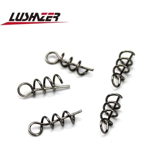 100pcs/lot Soft Bait Spring Lock Pin Fixed Pins Latch Pin Crank Hook iscas artificiais para pesca Soft Bait Connector