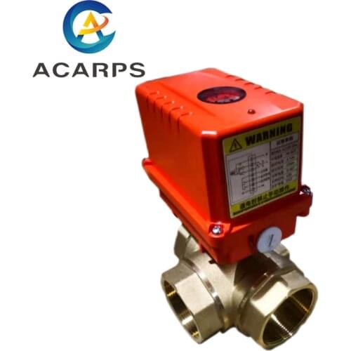 2 inch 3 Way Motorized Ball Valve T Type Electric Ball valve Three Line Two Control DC24V DC12V Ball valve