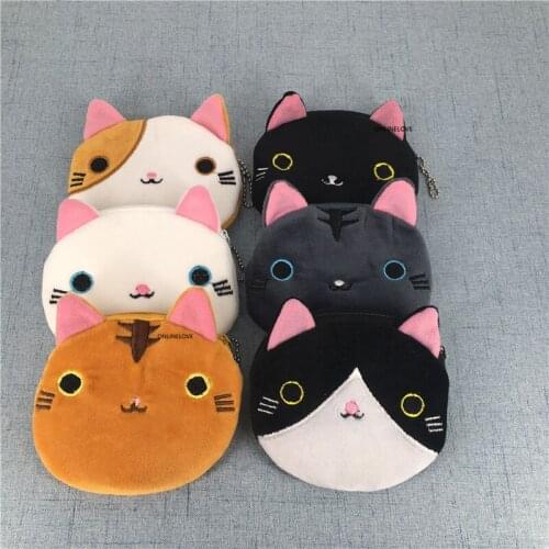 6colors - 11cm Cat Coin Purse , Coin BAG , Quality CAT Plush Coin Pouch