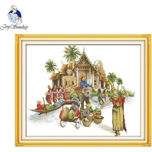 Joy sunday figure style Thai ambiance counted cross stitch christmas stockings needlepoint patterns for cross-stitching charts