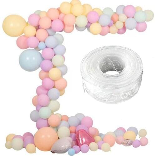 15M Balloon Decorate Strip Arch Garland Connect Chain Diy Balloon Transparent Chain Decor Bar Party Tape X5U8