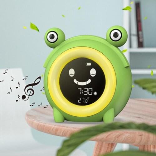 Kids Child Alarm Clock Sleep Training Clock Colorful Night Light Digital Wake Up Clock With Temperature NAP Timer For Bedroom