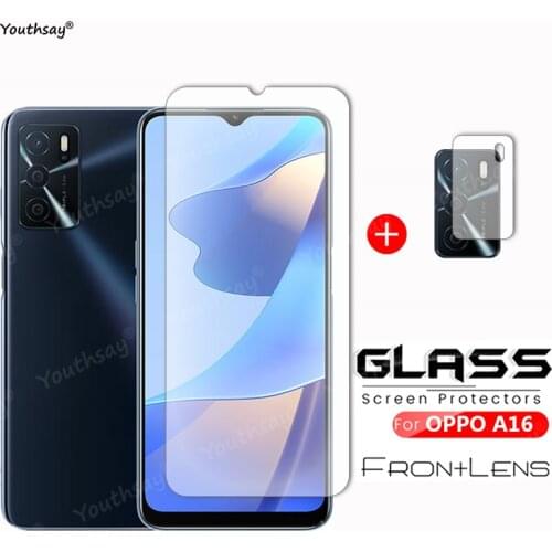 For OPPO A16 Glass Tempered Glass For OPPO A16 Glass Transparent Screen Protector Camera Film for OPPO A16