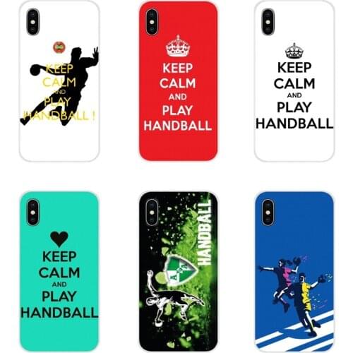 For Samsung Galaxy S4 S5 MINI S6 S7 edge S8 S9 S10 Plus Note 3 4 5 8 9 keep calm love Handball Luxury Soft Transparent Skin Case