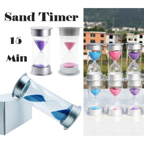 Home ornament desktop sand clock timer 15 minutes hourglass timer for kids brush their Security Sand Clock for Children A511