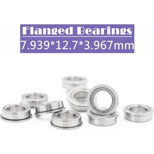 FR1810ZZ Flange Bearing 7.939*12.7*3.967 mm 10 PCS Inch Flanged FR1810 Z ZZ Ball Bearings