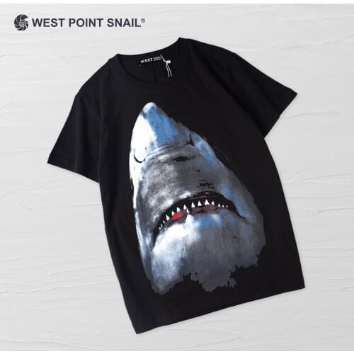Men Women T-Shirts Summer 2021 Animal Graphic Shark Print T Shirt Harajuku O-Neck Trendy Short-Sleeve Tops Oversized Gothic Tees