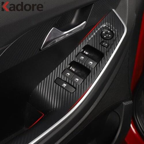 For Hyundai Cantus Creta ix25 2020 2021 Carbon Fiber Inner Door Window Lift Switch Panel Cover Trim Car Interior Accessories LHD