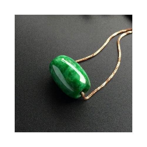 Natural Burmese Emerald Green Passepartout Amulet Pendant 925 Silver Necklace Elegant Princess Jewelry Best Gift