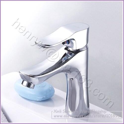 L15001 - Luxury Deck Mounted Chrome Finish Brass Material Basin Faucet