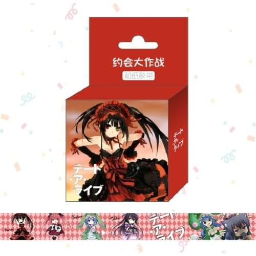 1.5cm*5m Anime DATE A LIVE Washi Tape Adhesive Tape DIY Scrapbooking Sticker Label Masking Tape