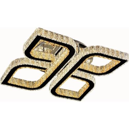 Living room chandelier K9 crystal leaf ceiling lamp