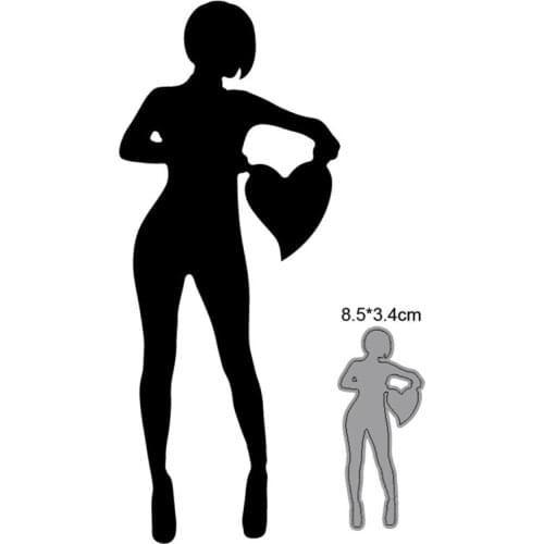 Metal Cutting Dies Stencils dies Woman Heart Die Cut Mold DIY Scrapbooking dies embossing dies decoation Paper Craft knife mould