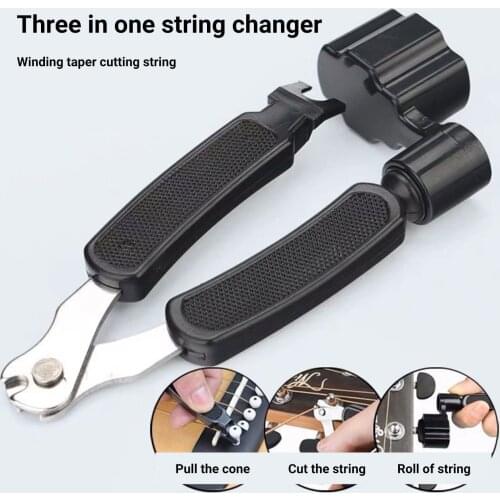 Guitar Tuning Tool 3 In 1 Stringed Instrument Accessories Guitars String Cutter Pin Puller Guitar Winder String Clamp Remover