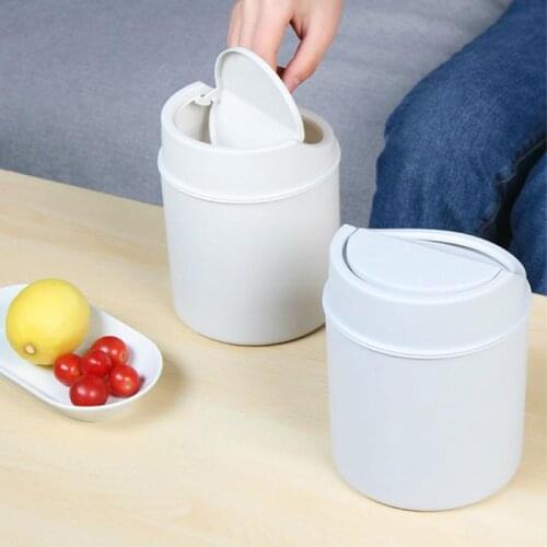 Fashionable Mini Trash Can Home Desktop Table Waste Bin Bathroom Garbage Toilet Trash Office Paper Baske Toilet Cleaning Tools