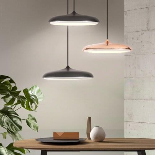 Nordic restaurant modern LED bedroom lamp dining room flying saucer chandelier creative personality bar living room lamps