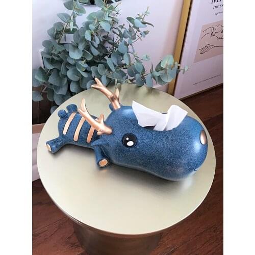 Nordic creative tissue box simple household pumping box deer decoration cute living room dining room napkin tray coffee table