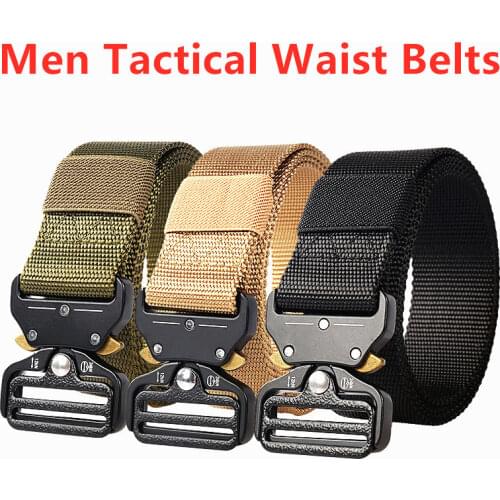 2020 New Men Tactical Belt Adjustable Heavy Duty Military Tactical Waist Belts With Metal Buckle Nylon Belt Hunting Accessories