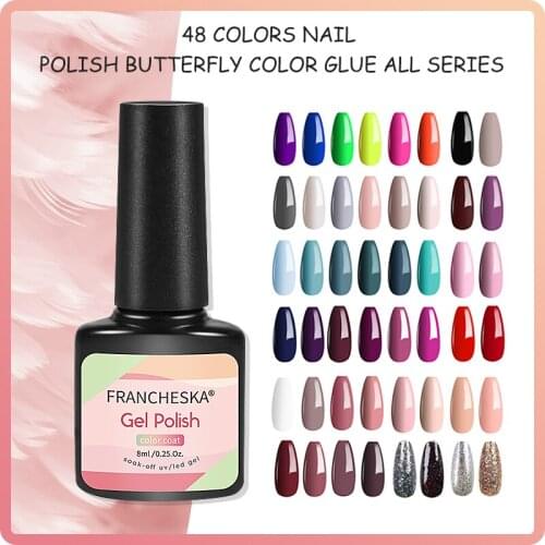 8ml Gel Nail Polish Semi Permanent Solid Non-Toxic LED Nails UV LED Nails Gel Varnishes Manicure Beauty Makeup Tool TSLM1