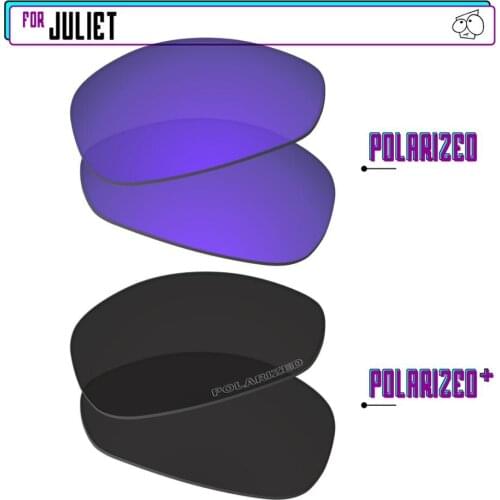 EZReplace Polarized Replacement Lenses for - Oakley Juliet Sunglasses - BlackP Plus-PurpleP