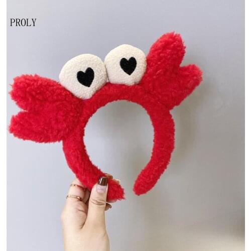 PROLY New Fashion Women Hairband Warm Fluff Headband Lovely Crab Turban Girls Winter Headwear Hair Accessories