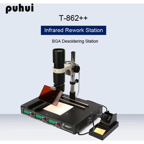 Puhui T-862++ 800W Infrared Rework Stations Soldering Welder BGA Rework Station Phone Motherboard Repair Desoldering Station