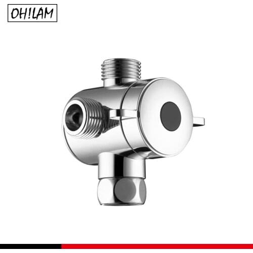 Bathroom Accessories Parts 3 Way Adjustable Hand Shower Diverter Valve T-adapter Tank Connector Diverter Angle Valve 1/2 inch