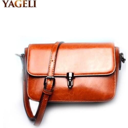 2018 100% genuine leather womens crossbody bags famous brands designer ladies handbags cowhide ladies' shoulder messenger bags