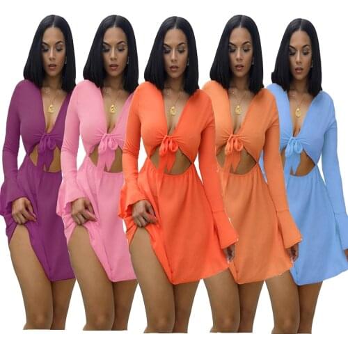 Plus Size S-2XL Spring Mini Dress Women Full Sleeve Bodycon Night Club Party Bandage Street Beach Dresses Vestidos New 2021