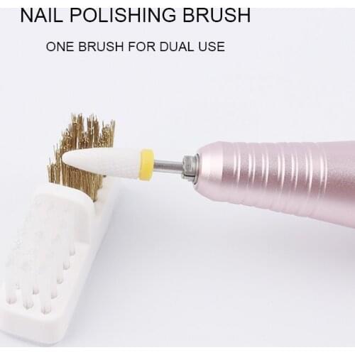 1pc Carbide Nail Drill Bit Cleaner Manicure Brushes For Nail Accessories Tools Polishing Sanding Grinding Head Cleaning Brushes