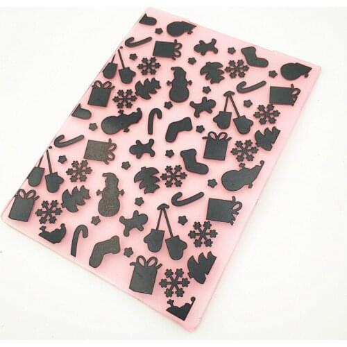 10.5x14.5cm Easter Embossing folders Plastic bump Scrapbooking DIY Template Fondant indentation Cake Photo Album Card Make