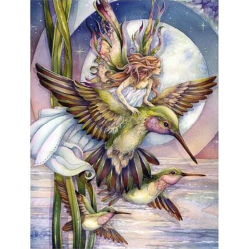 5D DIY Diamond Painting Full Square Round Nightingale 3D Rhinestone Embroidery Cross Stitch Gift Home Decoration Gift XN850