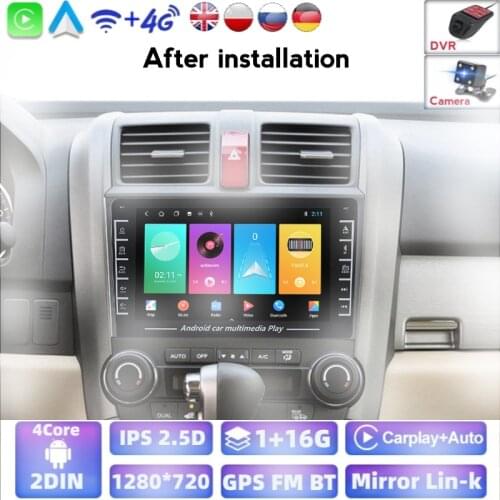 Android Car Radio Multimedia Player GPS 2 Din For Honda CRV CR-V 3 2006 2007 2008 2009 2010 2011 Support European warehouse
