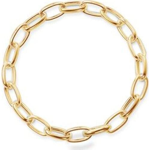 Gold-color Basic Bracelet with Single Click Link Fit Charms For Women, European Most Fashion Bracelet DIY Jewelry Accessories