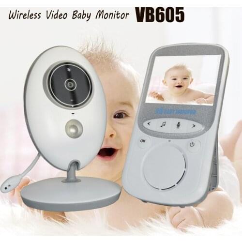 Wireless LCD Audio Video Baby Monitor Radio Nanny Music Intercom IR 24h Portable Baby Camera Baby Walkie Talkie Babysitter VB605