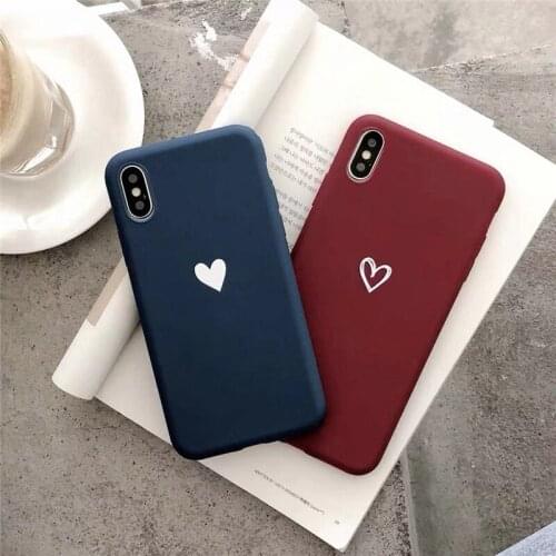 Phone Case Frosted Silica Gel Mobile Phone Case Cover for iPhone 6 7 8 11 iPhoneX Max Blue Red