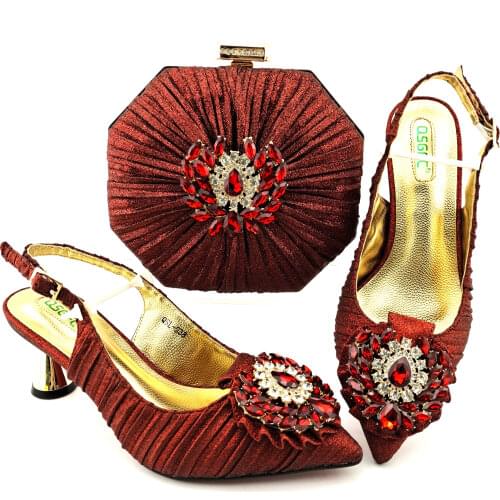 Doershownice fashion Shoe and Bag Sets African Matching Shoes and Bags Italian Women High Quality African Party!! SGO1-25