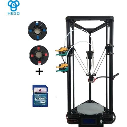 HE3D K200 delta dual extruder 3D printer printing size 200mm in diameter 300mm in height all injection plastics parts