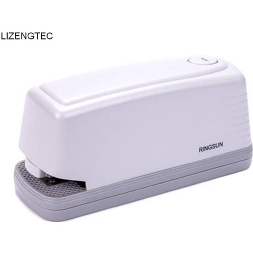 Free Shipping LIZENGTEC Electricity Heavy-duty 6*AA Battery or DC Jack Two Power Stapler For School Office Factory Supplies